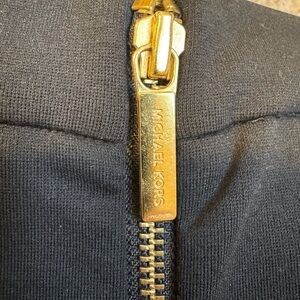 Michael Kors Black Skirt with Gold Zipper Size 4 EUC